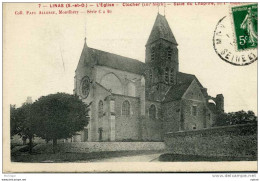 91 LINAS L'EGLISE LE CLOCHER  TB ETAT - Etampes