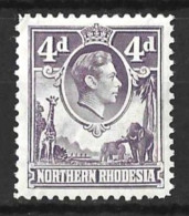 NORTHERN RHODESIA....KING GEORGE  VI...(1936-52.).....4d......SG36.. .....MNH.... - Rhodésie Du Nord (...-1963)