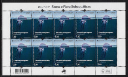 AZORES /AÇORES - EUROPA-CEPT 2024 -"UNDERWATER FLORA And FAUNA".- ONE SHEET Of The 10 STAMPS MINT - 2024