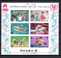 North Korea 1980 Space, Day Of The Child Sheetlet Imperf. MNH - Asie