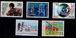SWITZERLAND 1989 ANNUAL EVENTS  MI No 1385-9 MNH VF!! - Unused Stamps