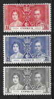 CYPRUS......KING GEORGE  VI...(1936-52.).....OMNIBUS...CORONATION SET.....(CAT.VAL.£13..).....MH...... - Cyprus (...-1960)