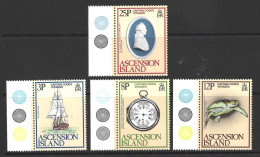 ASCENSION Is...QUEEN ELIZABETH...II...(1952-22.)....CAPT. COOK.....SET OF 4 ...TRAFFIC LIGHTS....MNH..... - Esploratori