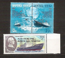 RUSSIA USSR 1986●Antarctic Drift Of "Mikhail Somov"●Mi 5645-47 MNH - Navi Polari E Rompighiaccio