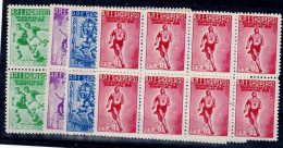 ALBANIA 1959 SPORT BLOCK OF 8 MI No 578-81 MNH VF!! - Albania