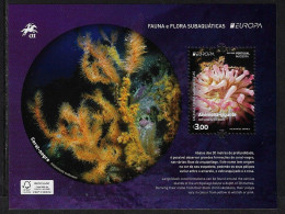 MADEIRA /MADÈRE /MADERA - EUROPA-CEPT 2024 -"UNDERWATER FLORA And FAUNA".- HOJITA BLOQUE / BLOCK - 2024