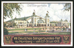 AK Sängerfest Nürnberg, VIII Deutsches Sängerbundfest 1912, Sängerhalle, Wappen  - Otros & Sin Clasificación