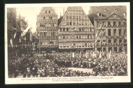 AK Hannover Im Festschmuck Zum 9. Deutsche Sängerbundesfest 1924, Empfang Auf Dem Marktplatz  - Otros & Sin Clasificación