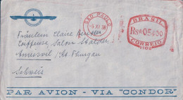 Brésil, Lettre Par Avion Via CONDOR, Sao Paulo - Amriswil TG Suisse (5.11.1938) - Storia Postale