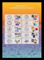 Great Britain 2024 Mih. 5406/15 100 Years Of Commemorative Stamps. Ship. Plane. Butterfly (M/S) (self-adhesive) MNH ** - Nuovi