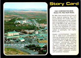 30-6-2024 (114) Australia - Broken Hill Zinc Corporation Minie Story Card  (posted In 1987) - Bergbau