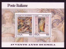 ITALIEN BLOCK 25 POSTFRISCH(MINT) EINTRITT IN DAS JAHR 2000 (VI) KRIEG UND FRIEDEN - Blocks & Sheetlets