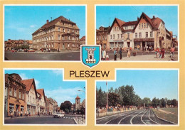 73876030 Pleszew PL Rynek Ratusz Zabudowa Stadion Sportowy  - Polen