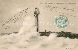 73735156 Leuchtturm J.M E.L.D. Le Havre-La Jetee Un Jour De Tempete Leuchtturm - Dänemark