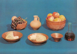 Roman Pottery Fruit Bowl Wine Jug Antique Apples Grapes Jug Postcard - Otros & Sin Clasificación