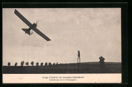 AK Virage D`Aubrun Sur Monoplan Deperdussin, Aérodrome De La Champagne  - Andere & Zonder Classificatie