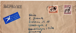 L80741 - Südafrika - 1958 - 1'- Antilope MiF A LpBf PRETORIA -> Westdeutschland - Brieven En Documenten