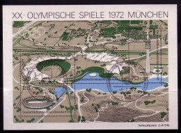 DEUTSCHLAND BLOCK 7 GESTEMPELT(USED) OLYMPIASTADION SOMMEROLYMPIADE MÜNCHEN 1972 - Sonstige & Ohne Zuordnung