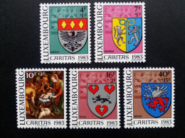 LUXEMBOURG MI-NR. 1086-1090 POSTFRISCH(MINT) CARITAS 1983 - GEMEINDEWAPPEN - Francobolli