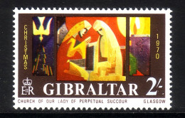 GIBRALTAR MI-NR. 243 POSTFRISCH(MINT) WEIHNACHTEN 1970 GLASFENSTER - Christmas