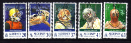 ALDERNEY MI-NR. 116-120 GESTEMPELT(USED) TAUCHVEREIN - TAUCHGERÄTE 1998 - Alderney