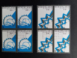 NIEDERLANDE MI-NR. 1219-1220 GESTEMPELT(USED) 4er BLOCK EUROPA 1982 HISTORISCHE EREIGNISSE VERTEIDIGUNGSANLAGEN - 1982