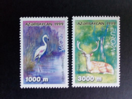 ASERBAIDSCHAN MI-NR. 442-443 POSTFRISCH(MINT) EUROPA 1999 - NATUR- Und NATIONALPARKS FLAMINGO HIRSCH - 1999