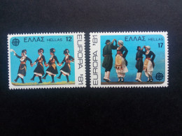 GRIECHENLAND MI-NR. 1445-1446 POSTFRISCH(MINT) EUROPA 1981 FOLKLORE VOLKSTANZ - 1981