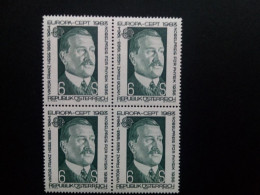 ÖSTERREICH MI-NR. 1743 POSTFRISCH(MINT) 4er BLOCK EUROPA 1983 HESS PHYSIKER - 1983