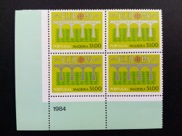 MADEIRA MI-NR. 90 POSTFRISCH 4er BLOCK EUROPA 1984 BRÜCKE - 1984