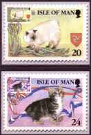 ISLE OF MAN MI-NR. 668-672 MAXIMUMKARTENSATZ MANX KATZEN - Chats Domestiques