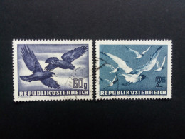 ÖSTERREICH MI-NR. 955-956 GESTEMPELT VÖGEL (I) 1950 SAATKRÄHE LACHMÖWE - Gebraucht