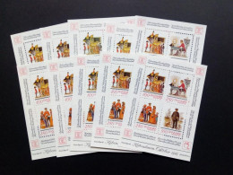 DÄNEMARK 10 X BLOCK 6 POSTFRISCH(MINT) HAFNIA`87 POSTKUTSCHE BRIEFTRAEGER - Blocks & Sheetlets