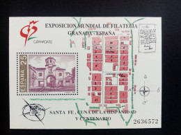 SPANIEN BLOCK 39 POSTFRISCH GRANADA `92 (I) 500 JAHRE SANTA FE - Blocchi & Foglietti