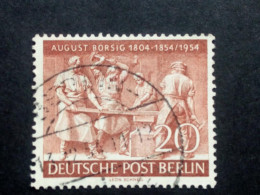 BERLIN MI-NR. 125 GESTEMPELT(USED) AUGUST BORSIG INDUSTRIELLER 1954 - Gebraucht