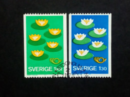 SCHWEDEN MI-NR. 972-973 GESTEMPELT(USED) NORDEN 1977 - UMWELTSCHUTZ SEEROSE - Usados