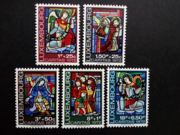 LUXEMBOURG MI-NR. 853-857 POSTFRISCH(MINT) CARITAS 1972 GLASMALEREI - Neufs