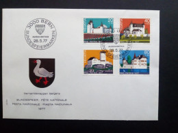 SCHWEIZ MI-NR. 1096-1099 FDC PRO PATRIA 1977 SCHLÖSSER (II) - FDC