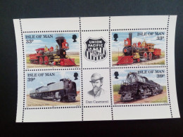 ISLE OF MAN MI-NR. 512-515 POSTFRISCH(MINT) ZD (1) EISENBAHN 1992 UNION PACIFIC - Treni