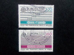 FRANKREICH MI-NR. 2667-2668 GESTEMPELT(USED) EUROPA 1988 TRANSPORT- Und KOMMUNIKATIONSMITTEL - 1988