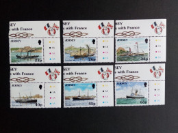 JERSEY MI-NR. 962-967 POSTFRISCH(MINT) SCHIFFE 2001 FÄHRVERBINDUNG NACH FRANKREICH - Boten