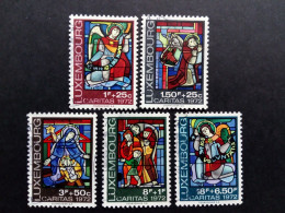 LUXEMBOURG MI-NR. 853-857 GESTEMPELT CARITAS 1972 GLASMALEREI - Used Stamps
