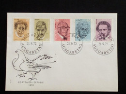 SCHWEIZ MI-NR. 979-983 FDC PORTRÄTS(III) 1972 ALBERT EINSTEIN ARTUR HONEGGER - FDC