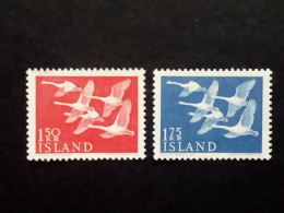 ISLAND MI-NR. 312-313 POSTFRISCH(MINT) NORDEN 1956 TAG DES NORDENS SCHWÄNE - Swans