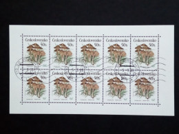 TSCHECHOSLOWAKEI MI-NR. 3017-3020 GESTEMPELT(USED) KLEINBÖGEN PILZE 1989 - Funghi