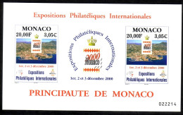 MONACO BLOCK 81 POSTFRISCH(MINT) BRIEFMARKENAUSSTELLUNG MONACO 2000 - Blocks & Kleinbögen