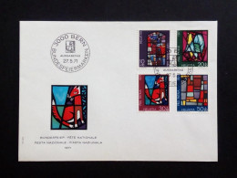 SCHWEIZ MI-NR. 949-952 FDC PRO PATRIA 1971 GLASGEMÄLDE - FDC