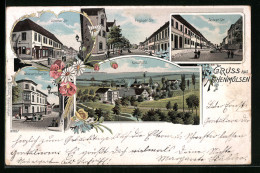 Lithographie Hohenmölsen, Lützener Str. Pegauer Str., Kaschütz  - Lützen