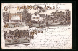 Vorläufer-Lithographie Viersen, Gasthaus Zur Kaiser-Mühle, Inh. Kesselburg 1895  - Viersen