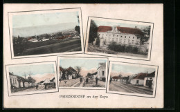 AK Hauskirchen, Prinzendorf An Der Zaya, Strassenpartie, Schloss, Ortsansicht  - Otros & Sin Clasificación